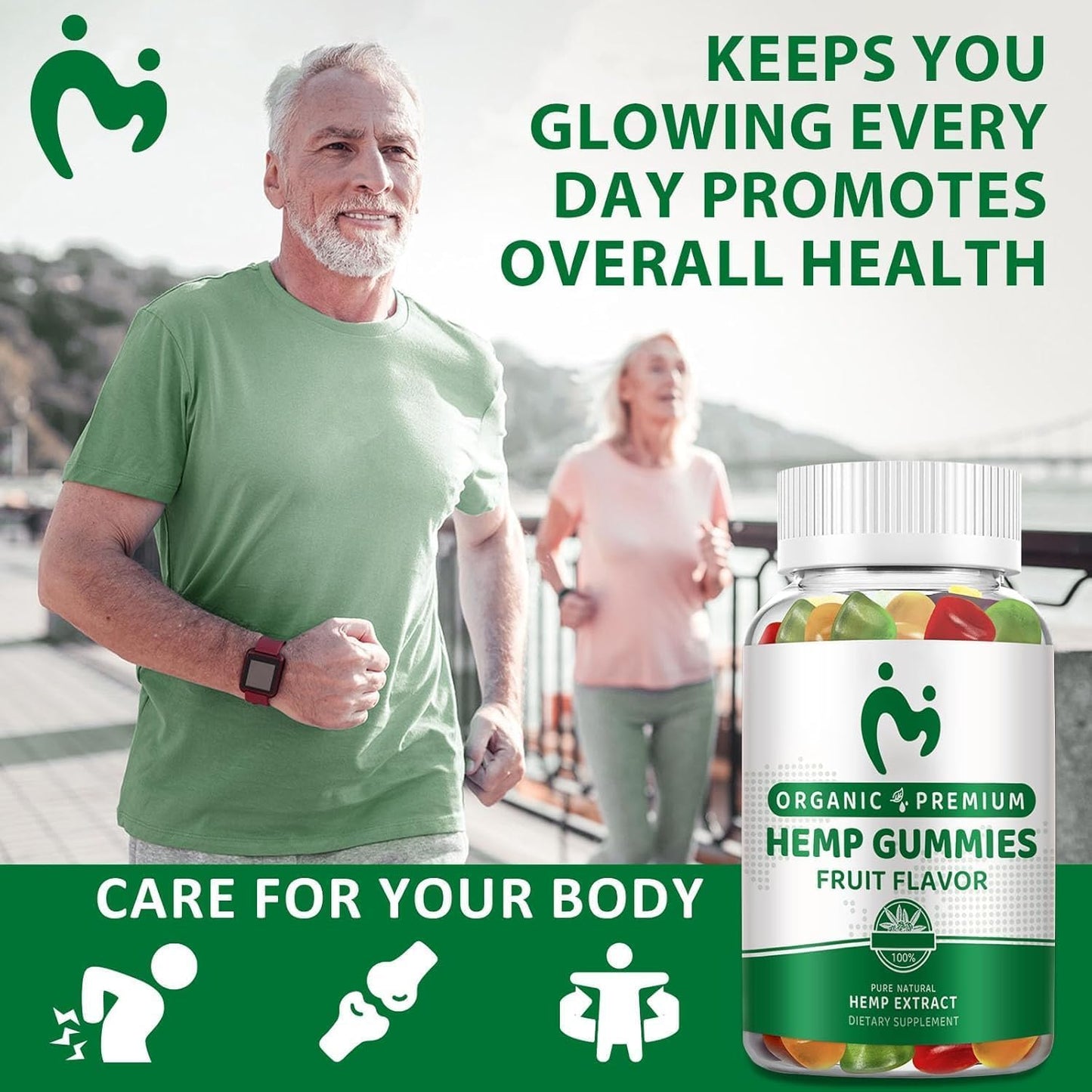 Hemp Gummies for Pain Sleep Relax Anxiety 100% Natural Pure Extra Strength Organic Hemp Oil Extract Vegan Low Sugar Edible Gummy for Adults 3 pack