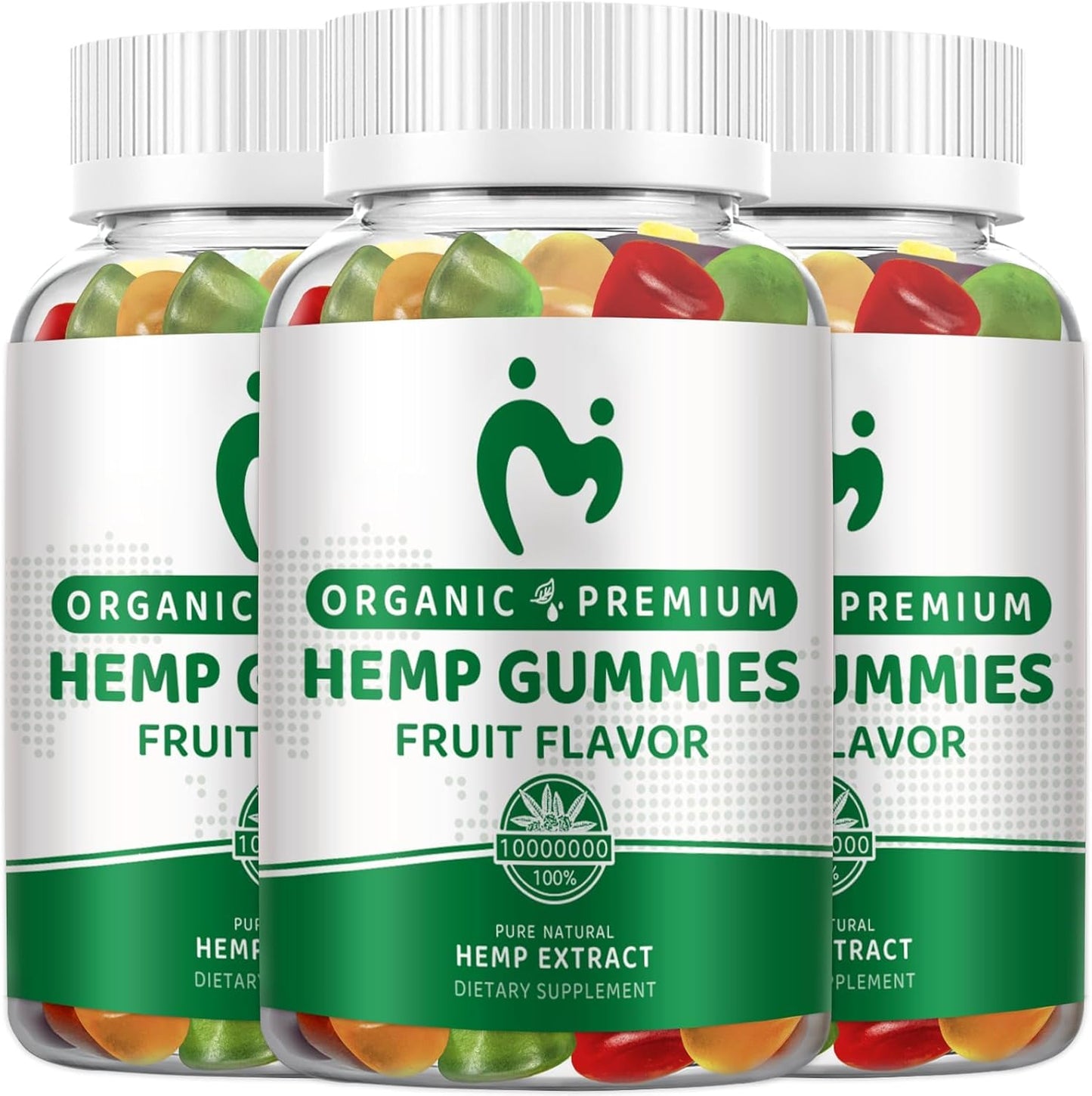 Hemp Gummies for Pain Sleep Relax Anxiety 100% Natural Pure Extra Strength Organic Hemp Oil Extract Vegan Low Sugar Edible Gummy for Adults 3 pack