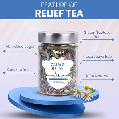 Kintra Foods Calm & Relax Loose Leaf   Chamomile • Lavender • Passionflower Caffeine‑free • Relaxation blend