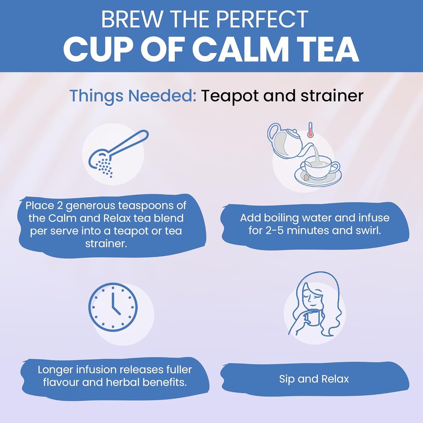 Kintra Foods Calm & Relax Loose Leaf   Chamomile • Lavender • Passionflower Caffeine‑free • Relaxation blend