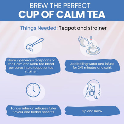 Kintra Foods Calm & Relax Loose Leaf   Chamomile • Lavender • Passionflower Caffeine‑free • Relaxation blend