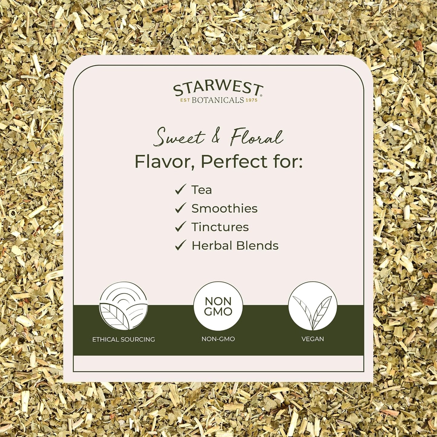 Starwest Botanicals Organic Passion Flower - Dried Loose Leaf Herb for Tea, Herbal Blends, & Smoothies, Natural Passiflora Incarnata, Cut & Sifted, Certified Kosher, Non-GMO - 4 oz Pouch