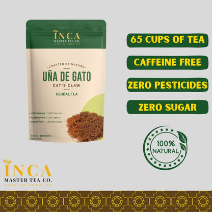 Uña de Gato – Cat’s Claw Bark (Uncaria tomentosa) from the Peruvian Amazon - Cut & Sifted Fine Bark - Traditional Amazonian Herbal Tea for Immune Support, Natural Antioxidant, Sustainably Sourced